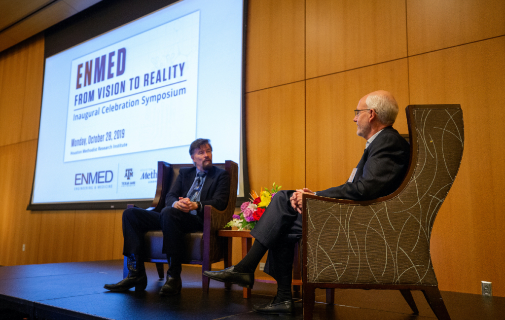 The new Engineering Medicine program at Texas A&M University and its first students received an official welcome this week with “ENMED: From Vision to Reality” — a joint inaugural symposium. The event, hosted by Houston Methodist Hospital and Texas A&M, celebrated the program’s launch and debut class of physician-engineers.