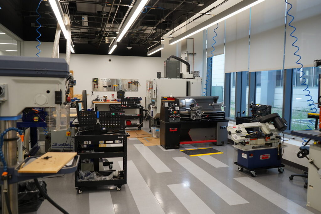 Interior of EnMed Innovation Center with high-tech medical engineering equipment