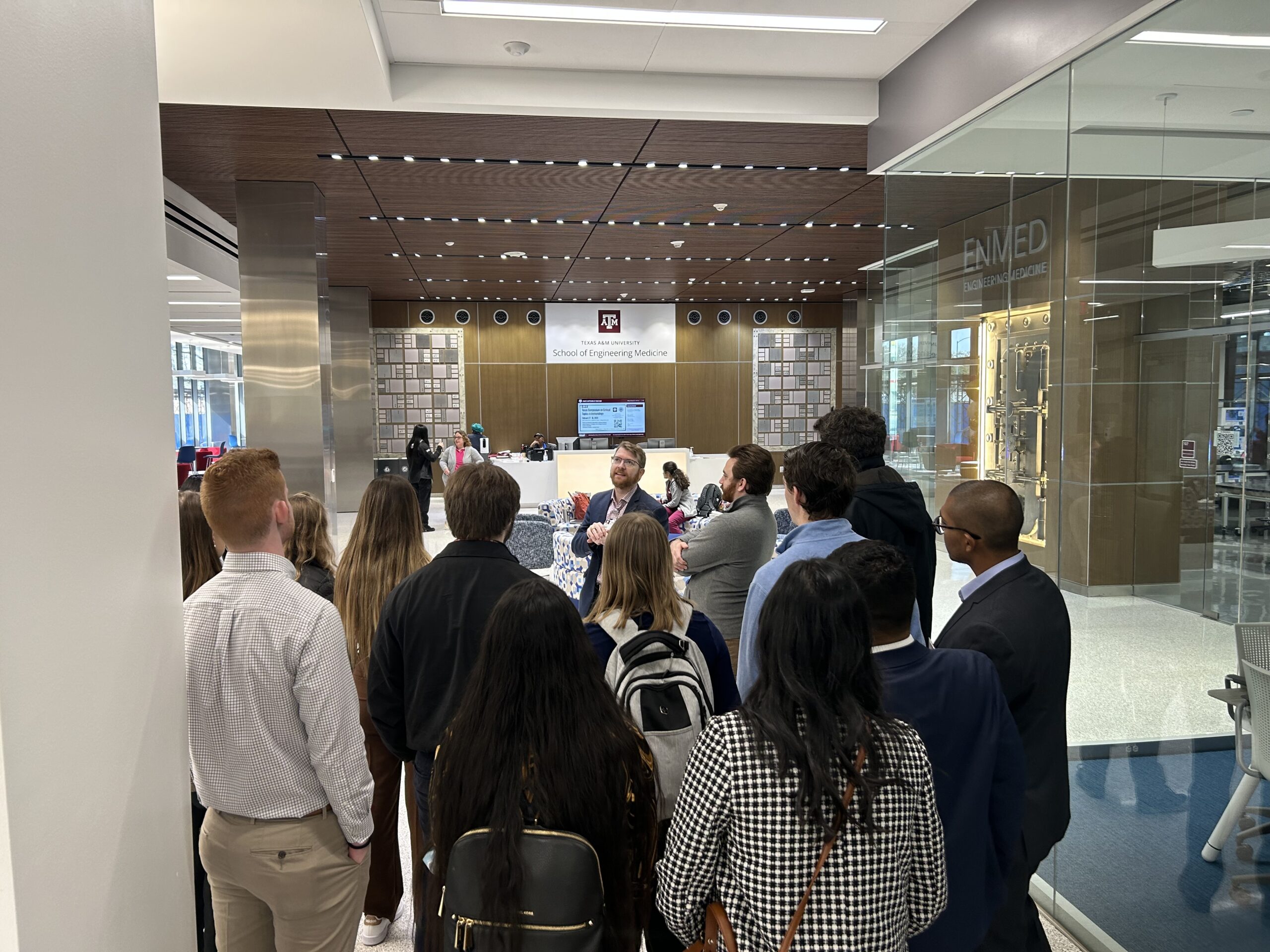 Prospective students tour with Dr. Nick Sears