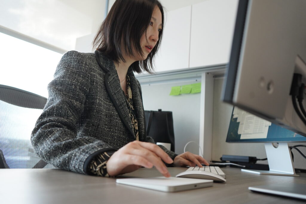 Dr. Yanmin Gong, associate professor at the Texas A&M University School of Engineering Medicine, works on research in her office at Discovery Tower in Houston, TX, on Wednesday, Nov. 12, 2025. Her work in federated and trustworthy AI has positioned her as an innovator in developing privacy-preserving technologies that improve clinical decision-making and advance EnMed’s mission to engineer the future of health care.